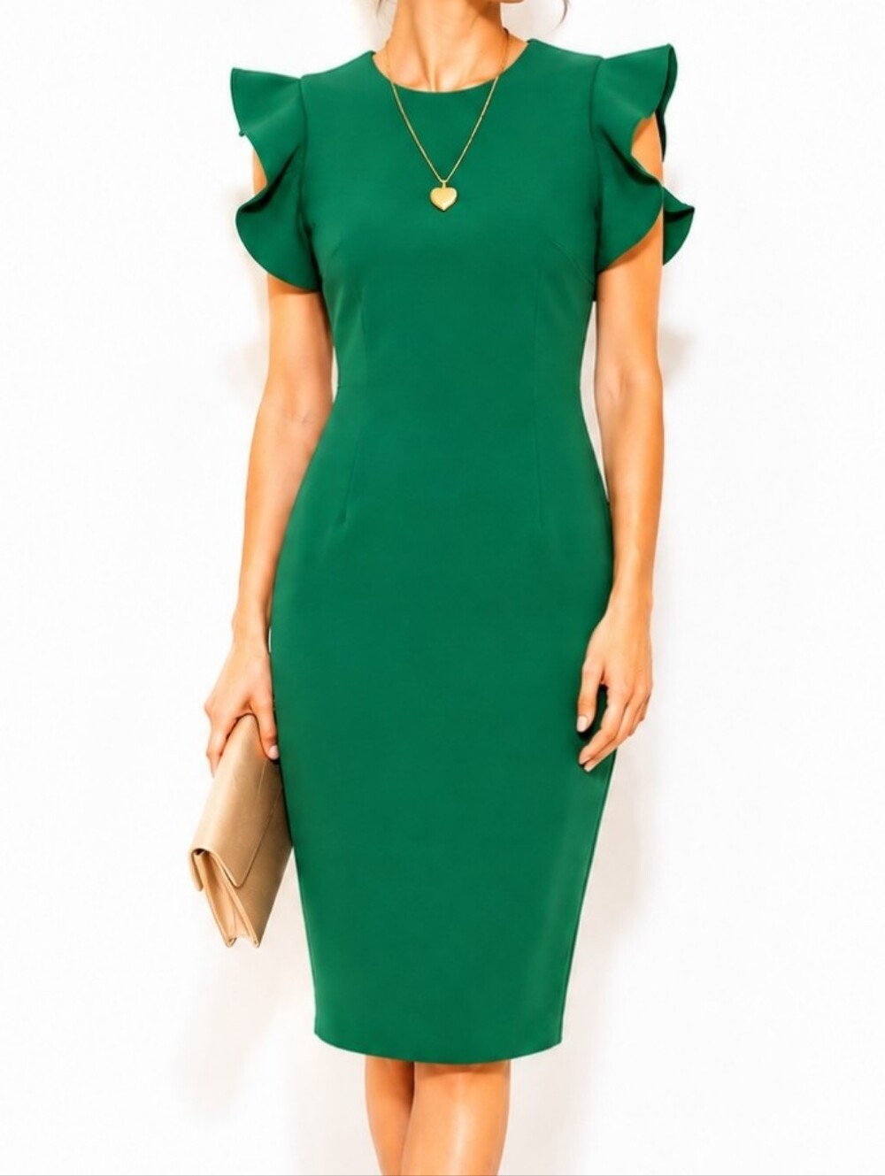 Calvin Klein Green Sheath Dress